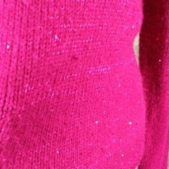 NARCISCO Rodriguez For Design Nation Sweater Woman's Size Medium Pink Sequins - Picture 9 of 13